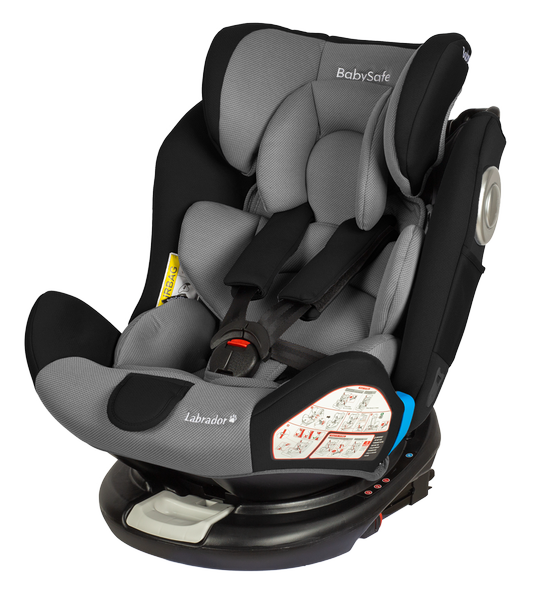 BabySafe Labrador Grey black Bērnu autosēdeklis 0-36 kg