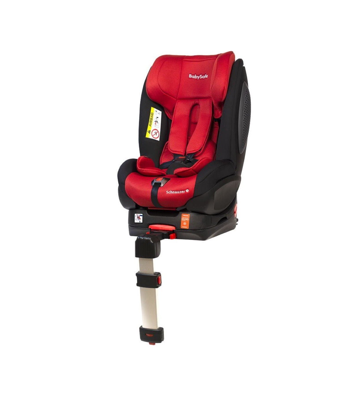 BabySafe Schnauzer Red Black + Base ISOFIX Bērnu autosēdeklis 0-18 kg