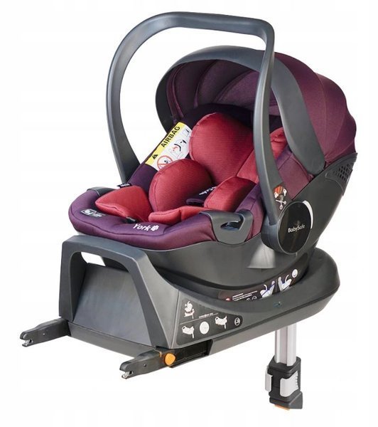 Babysafe York I-size Pink violet + ISOFIX Base Bērnu autosēdeklis 0-13 kg