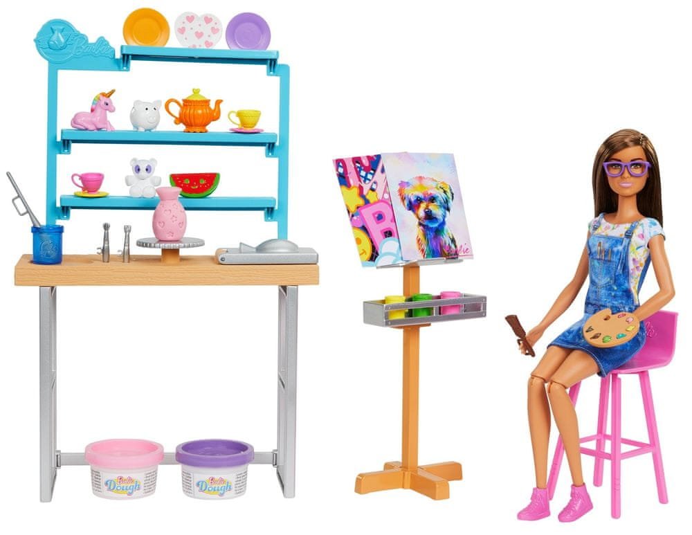 Barbie Relax & Create Art Studio Playset mākslas studija HCM85