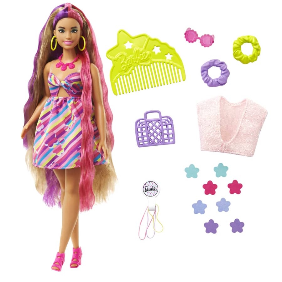 Barbie Totally Hair Doll - Curvy lelle HCM89