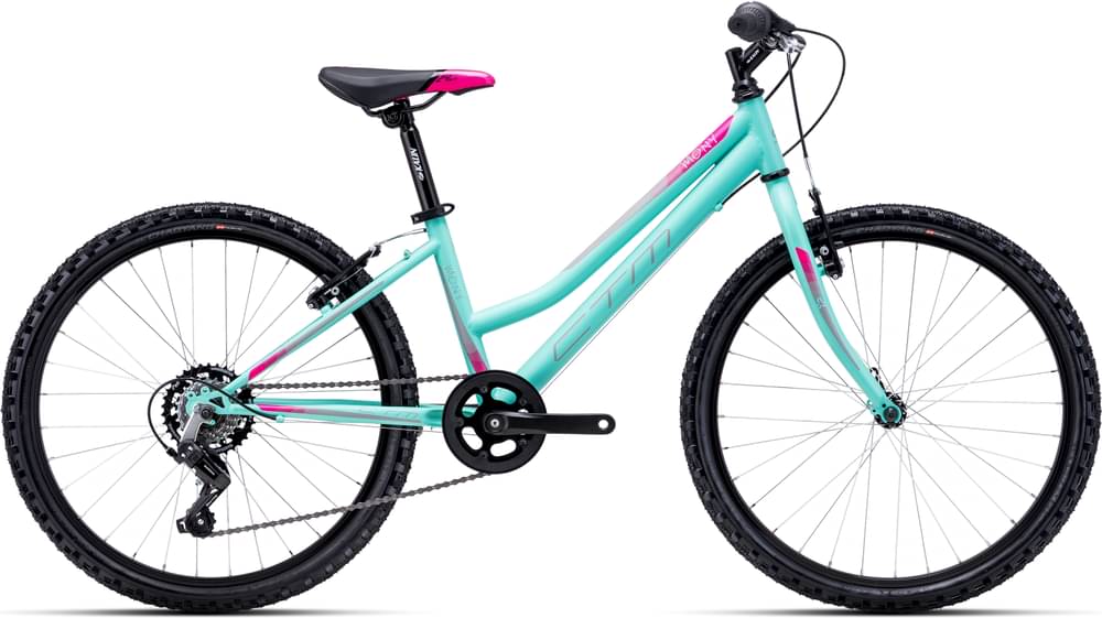 Bērnu divritenis velosipēds CTM Mony Turquoise pink 24 collas
