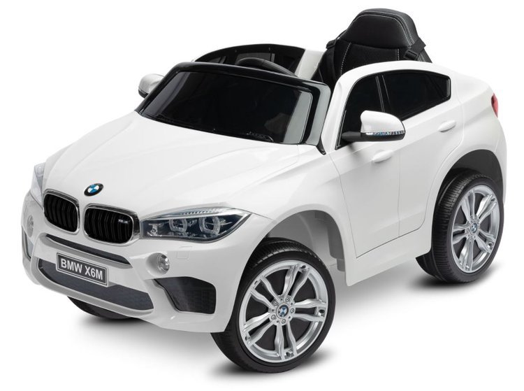 Bērnu elektromobilis ar pulti BMW X6M White Oiled
