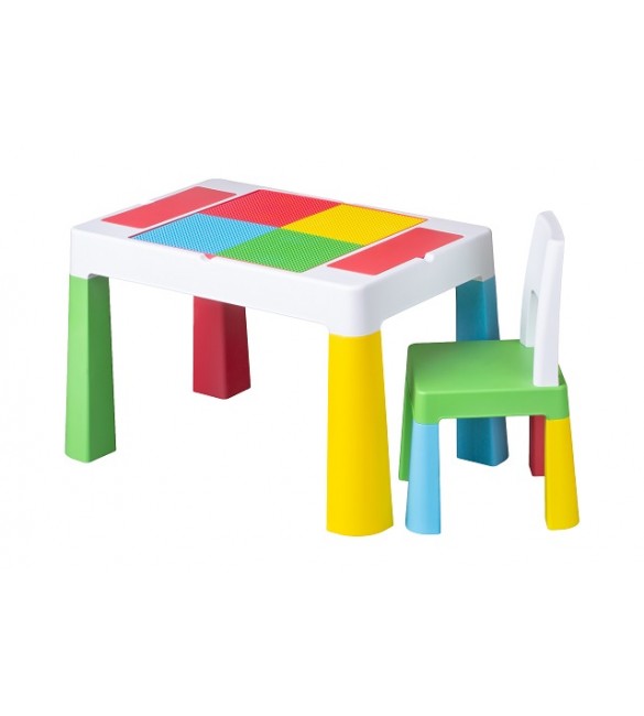 Bērnu galds un krēsliņš MULTIFUN multikolor TegaBaby