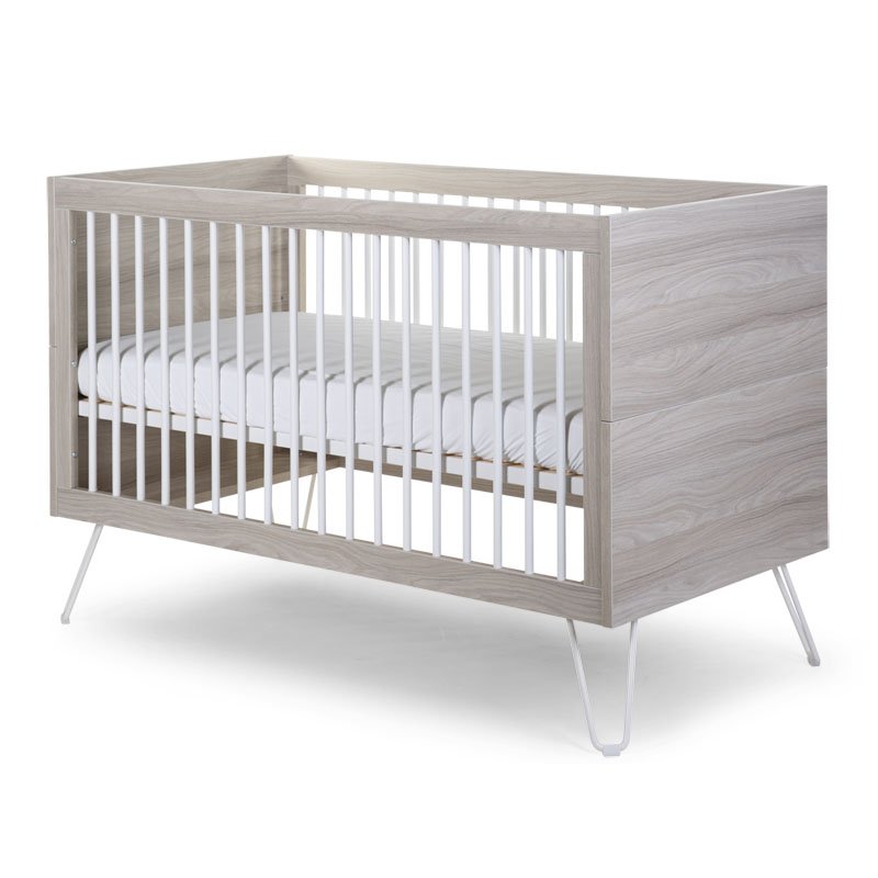 Bērnu gulta-transformeris CHILDHOME Ironwood Ashen Cot Bed + Slats