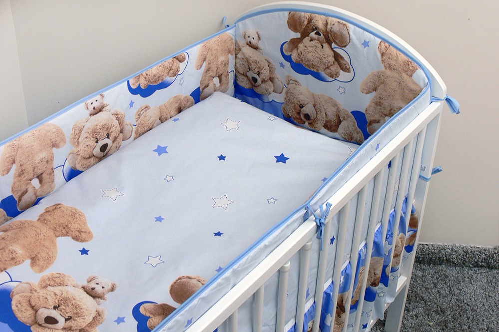 Bērnu gultas veļa: 5 daļas Ankras FUNNY BEAR K-5 blue (135,360)