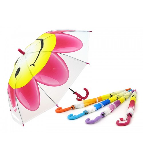 Bērnu lietussargs ar svilpi ZIEDI 50 cm