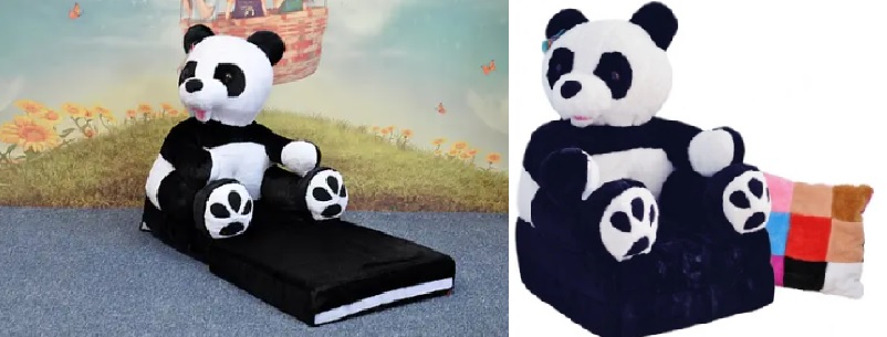 Bērnu mīksts krēsls - gulta Panda