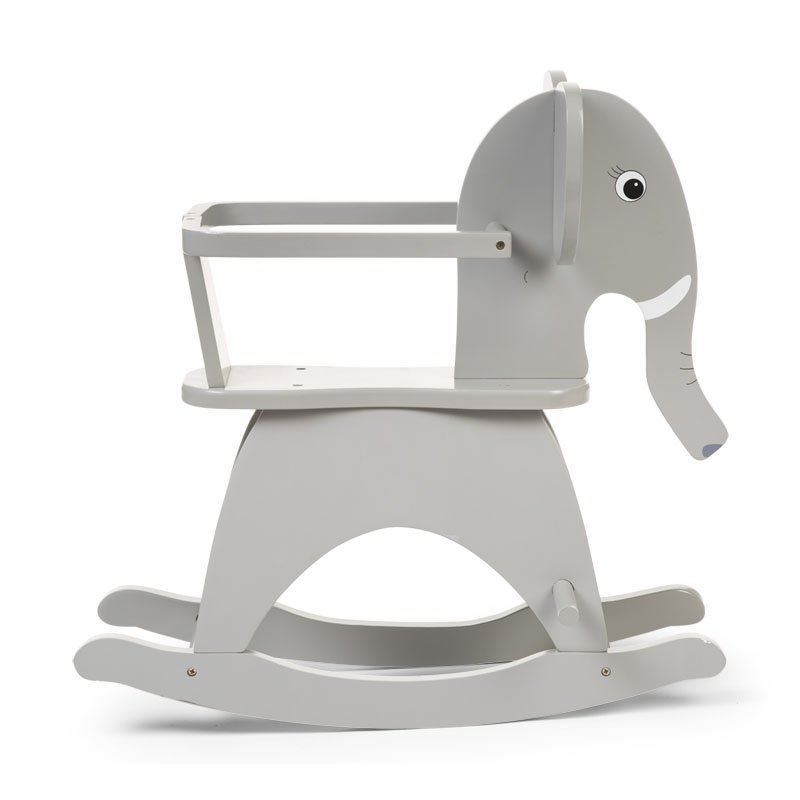 Bērnu šūpuļkrēsls Zilonis CHILDHOME Rocking Elephant grey + Brace