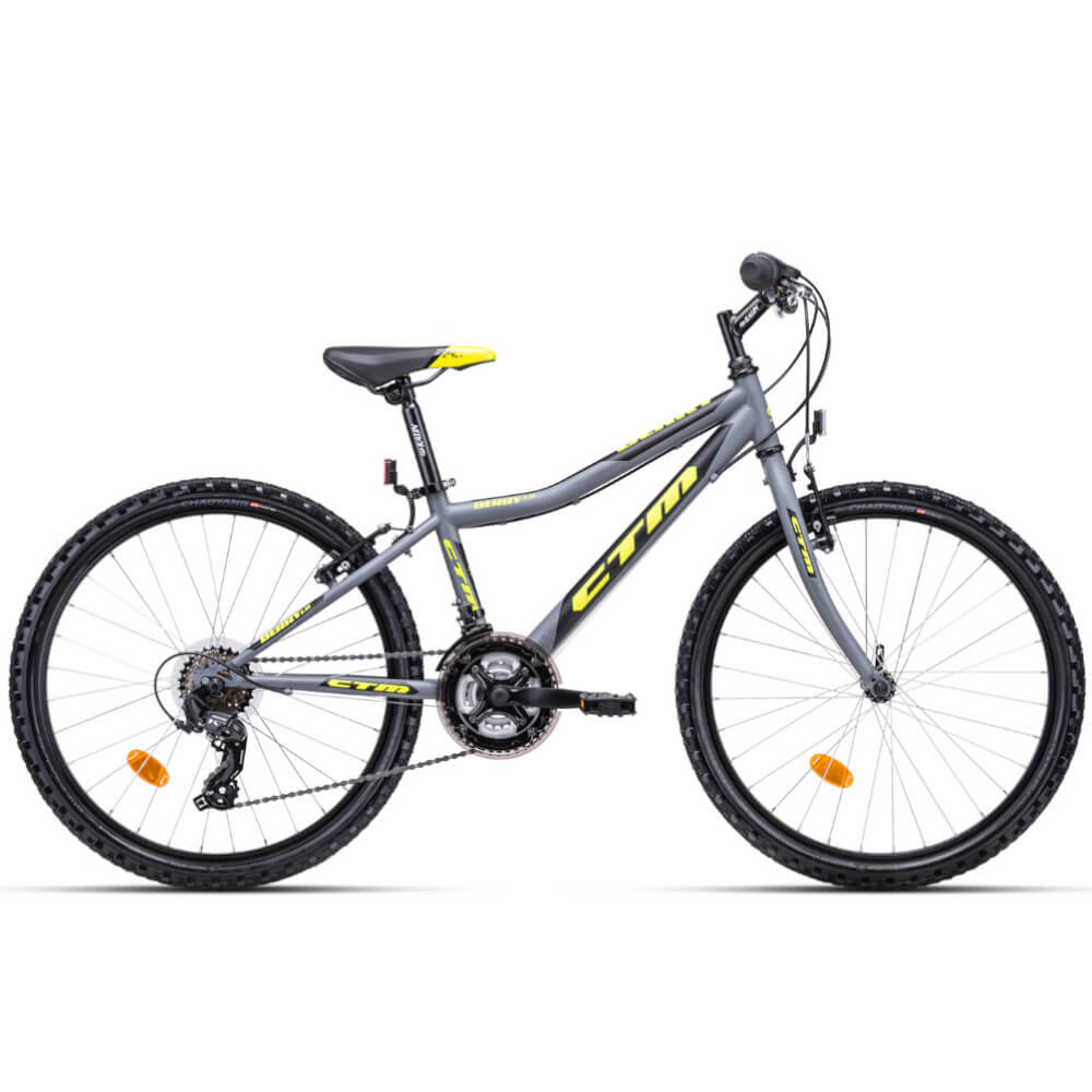Bērnu velosipēds CTM Berry 1.0 Grey yellow 24 collas
