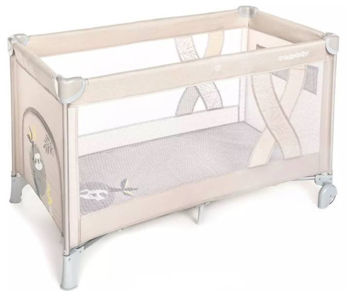Ceļojumu gultiņa manēža Baby Design Simple Beige