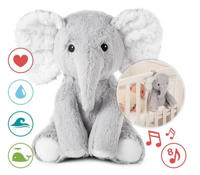Cloud B Love Light Elliot Elephant Nakts rotaļlieta ar melodijām