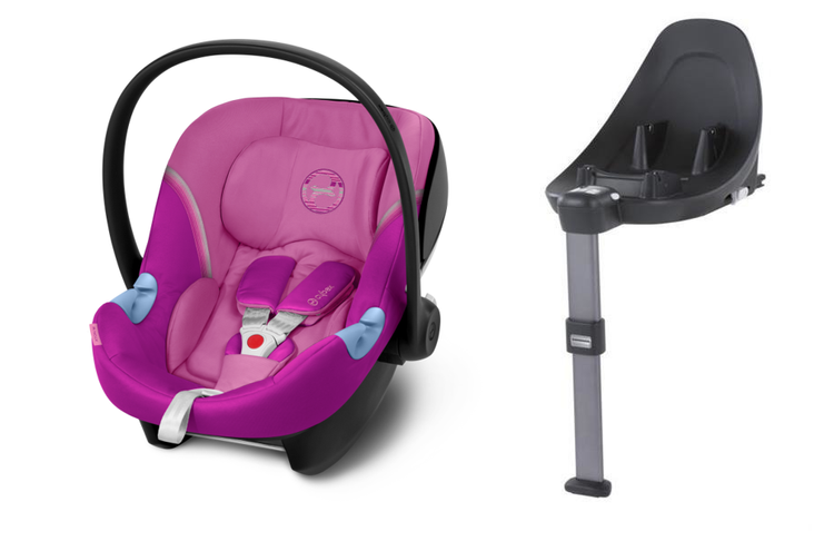 Cybex Aton M i-Size + ISOFIX Base M Magnolia Pink Bērnu autosēdeklis 0-13 kg
