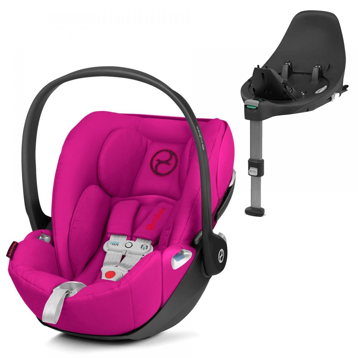 Cybex Cloud Z I-Size + ISOFIX Base Passion Pink Bērnu autosēdeklis 0-13 kg