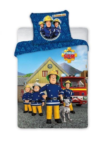 Faro Fireman Sam Kokvilnas gultas veļas komplekts no 2 daļām 100x135
