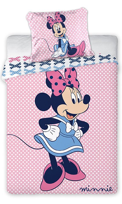 Faro Minnie Mouse Kokvilnas gultas veļas komplekts no 2 daļām 100x135