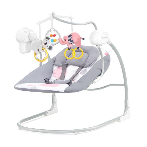 KinderKraft Minky Pink Šūpuļkrēsls