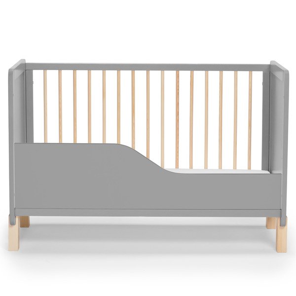 Kinderkraft Nico 2in1 Grey Bērnu gulta + Barjera