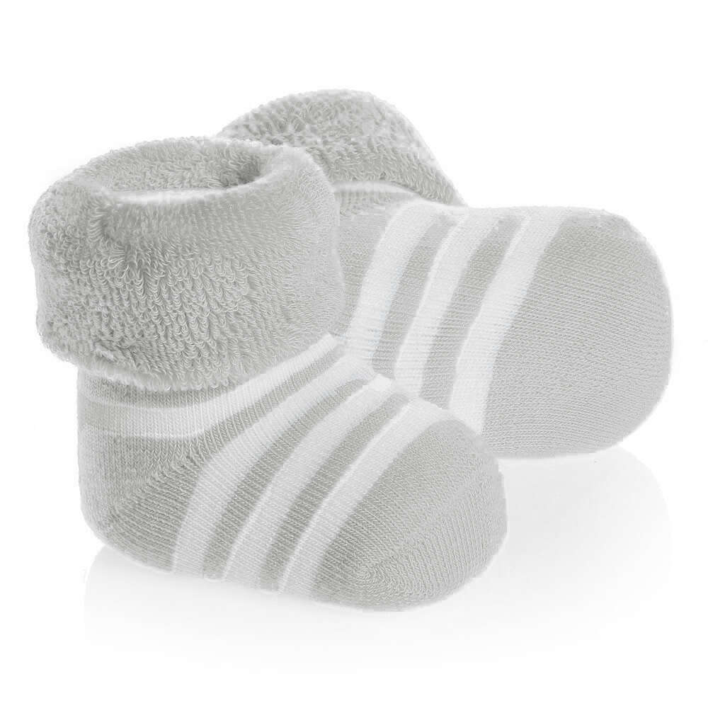 La Bebe Natural Eco Cotton Baby Socks Beige Grey Dabīgas kokvilnas mazuļu zeķītes