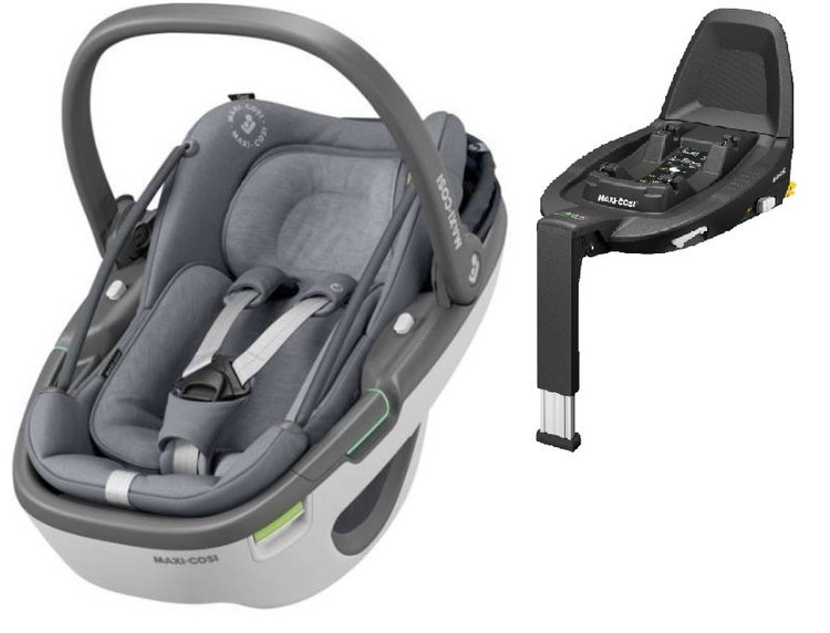 Maxi Cosi Coral Essential grey Bērnu autosēdeklis 0-13 kg + FamilyFix3 bāze