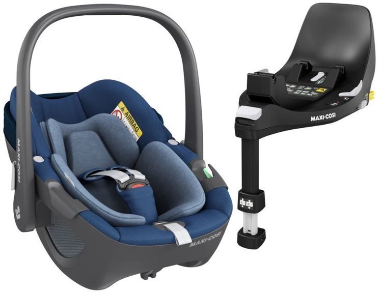 Maxi Cosi Pebble Essential blue Bērnu autosēdeklis 0-13 kg + Familyfix 360 bāze