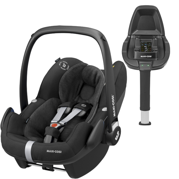 Maxi Cosi Pebble Pro Essential black Bērnu autosēdeklis 0-13 kg + Familyfix2 bāze