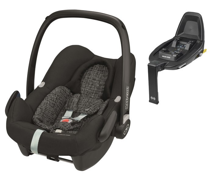 Maxi Cosi Rock Black grid Bērnu autosēdeklis 0-13 kg + Familyfix2 bāze