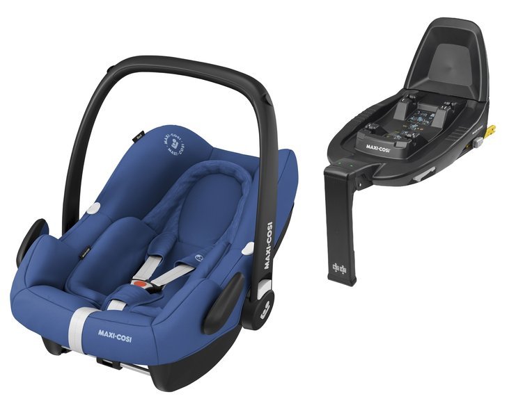 Maxi Cosi Rock Essential Blue Bērnu autosēdeklis 0-13 kg + Familyfix2 bāze