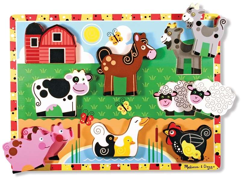 Melissa Doug Puzzles Farm Koka puzle mazuļiem