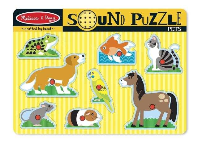 Melissa&Doug Sound Puzzles Pets Koka muzikāla puzle