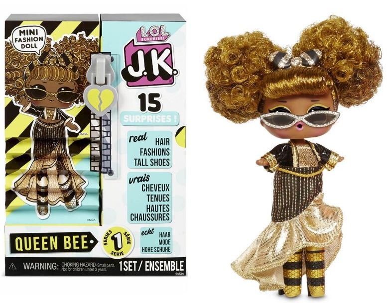 MGA LOL SURPRISE J.K. Queen Bee Mini Fashion Doll with 15 Surprises