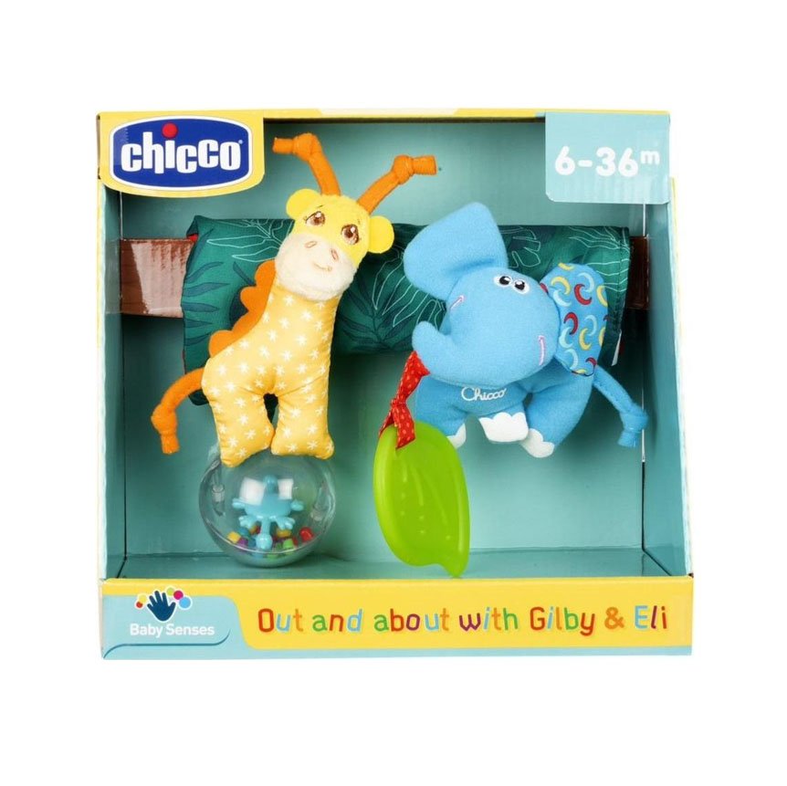 Mīkstā rotaļlieta bērnu ratiņiem CHICCO Gilby & Eli