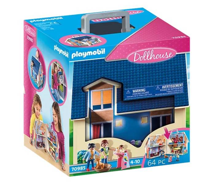 Playmobil 70014 Dollhouse Pārnēsājama rotaļlietu māja ar mēbelēm