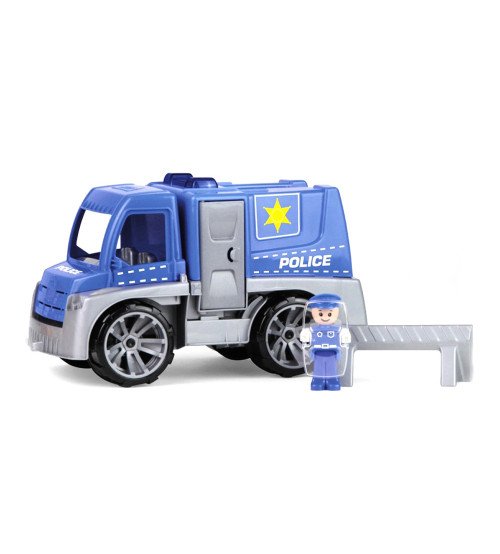 Policijas mašīna ar cilvēciņu un barjeru Truxx 29 cm Čehija L04455 kastē