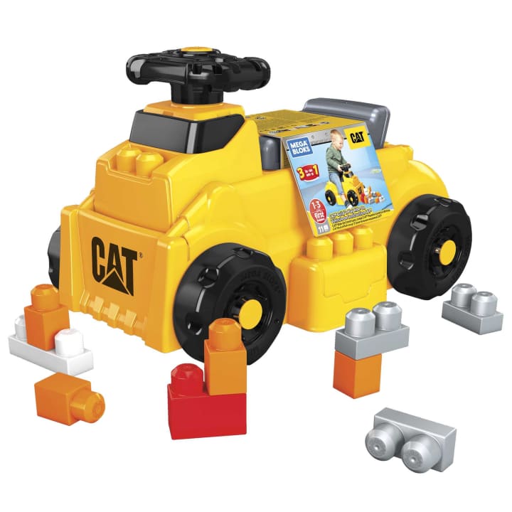 Stumjamā Mašīna Konstruktors Mega Bloks CAT Build 'n Play Ride-On HDJ29