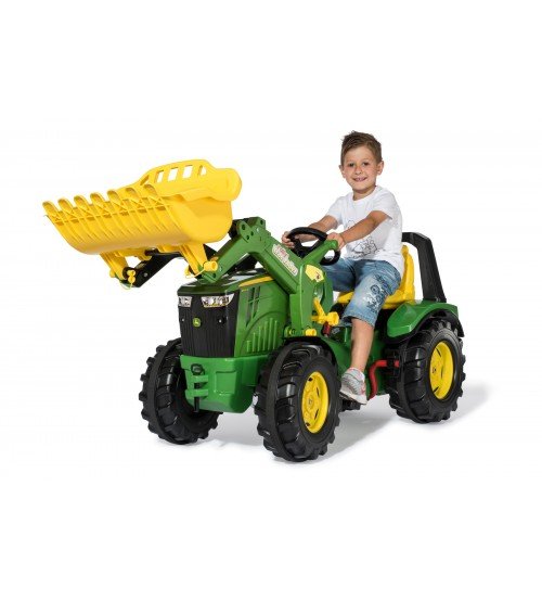 Traktors ar pedāļiem un kausu RollyX-Trac Premium John Deere 8400R (3-10 gadi)