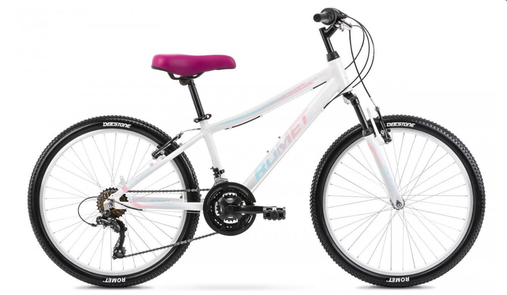 Bērnu velosipēds Romet Jolene 24" 13S white/pink/blue