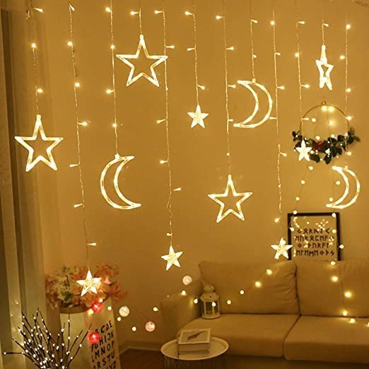 Ziemassvētku virtene Moon 2022 Warm White 4,5 m