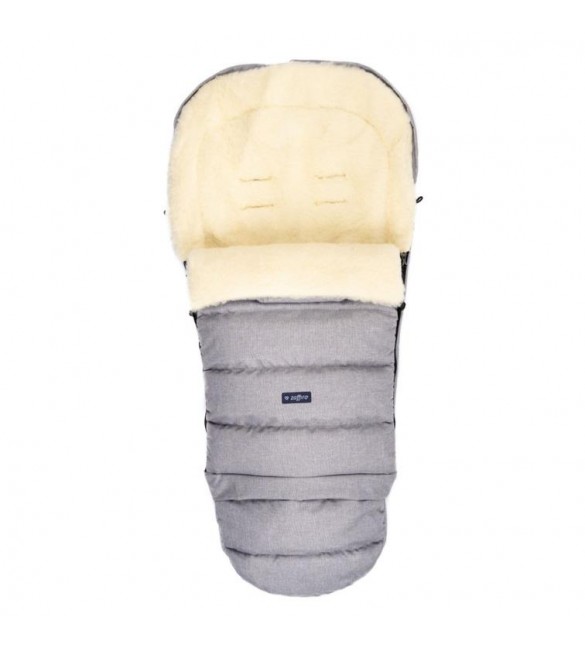 Bērnu ratu guļammaiss ar aitas vilnas oderi Womar iGROW Wool Melange Light Gray S20M-004