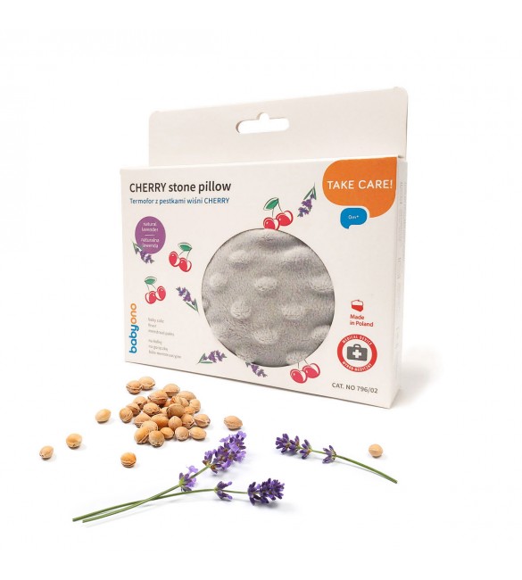 Termofors ar ķiršu kauliņiem BabyOno CHERRY Grey 796/02