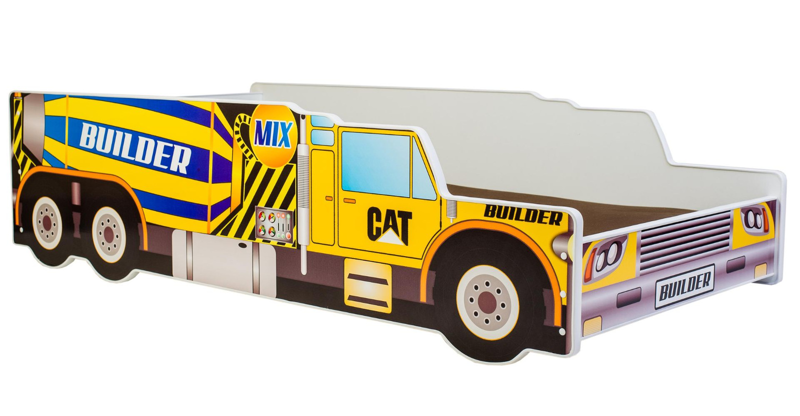 Bērnu auto gulta RIKO 140x70 ar matraci, Betona maisītājs