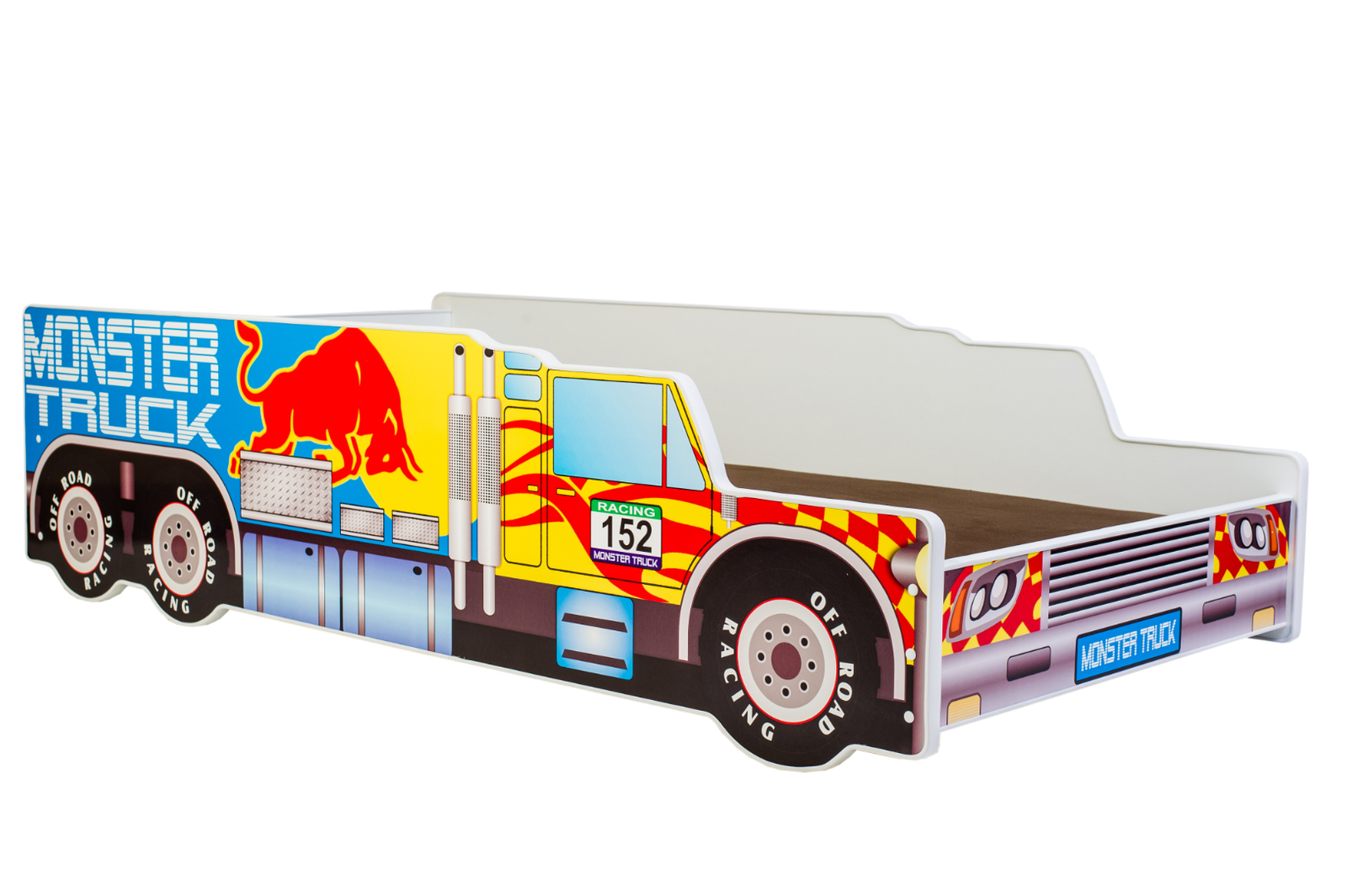 Bērnu auto gulta RIKO 160x80 ar matraču – Monster Truck