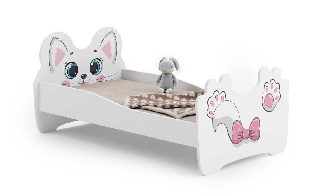 Bērnu gulta Pink Cat 160x80 ar matraci