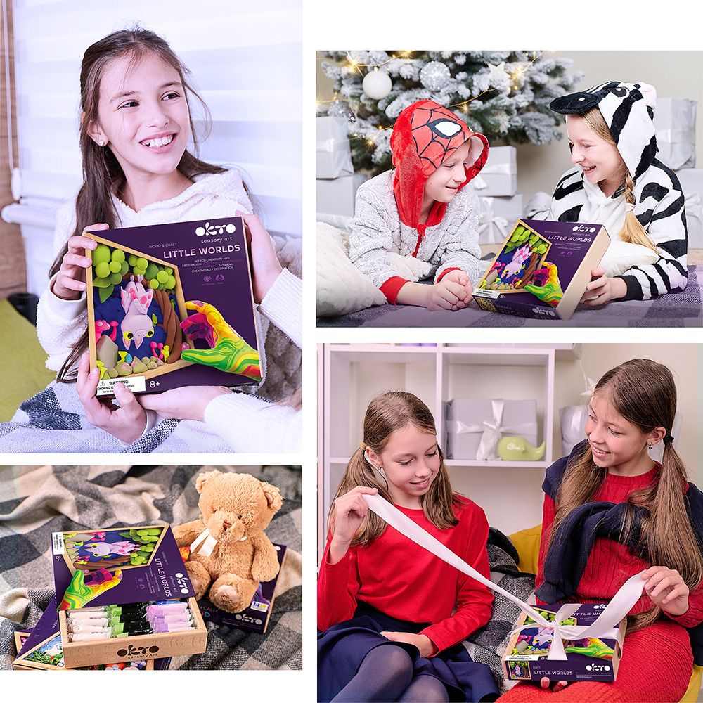 Radošais komplekts Air clay Modelēšanas masas komplekts Little Worlds Bat