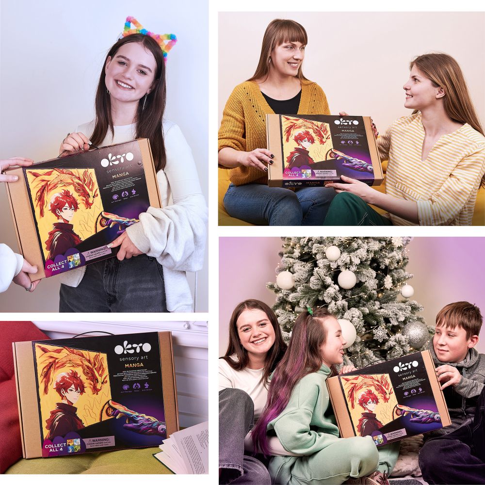 Radošais komplekts Modelēšanas masas - 3D glezna MANGA Uguns (29*29 cm)