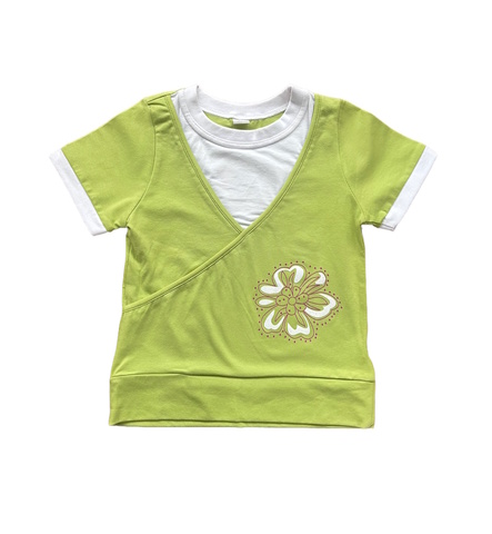 Blūze meiteņu FLOWER STB16 green (140)