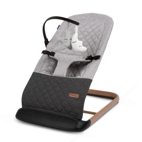 Šūpuļkrēsliņš Kidwell LARO grey wooden [A]