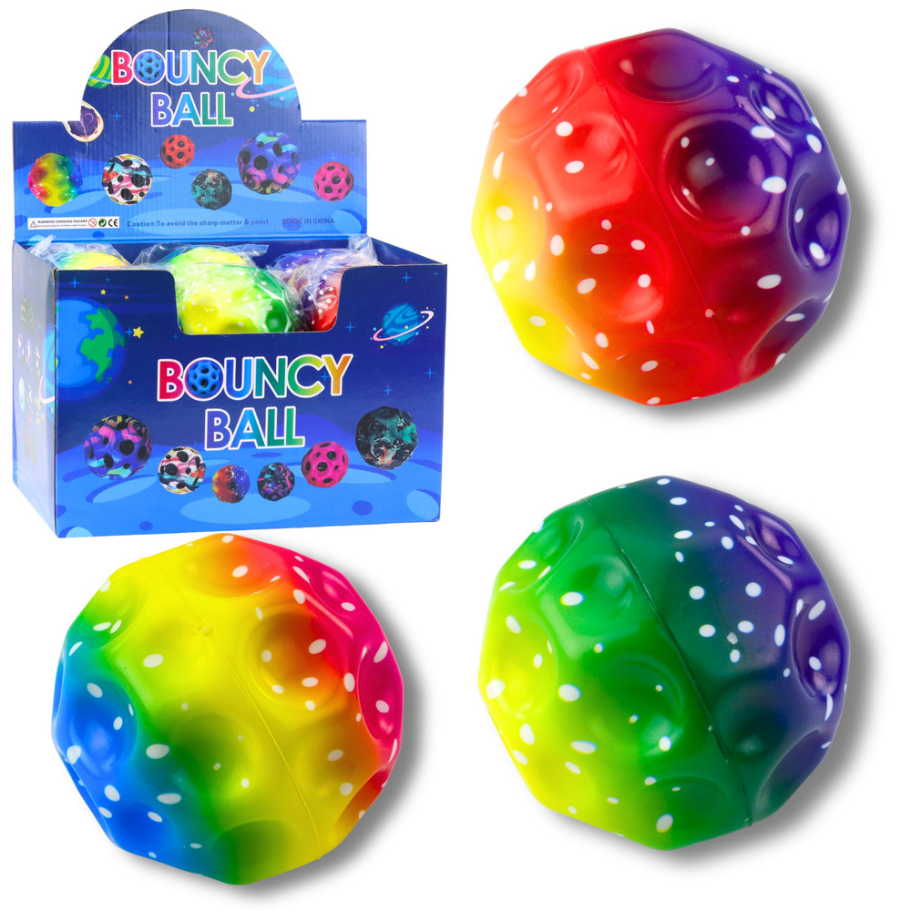 Ball with dimples for bouncing, kneading, colorful foam, 10 cm