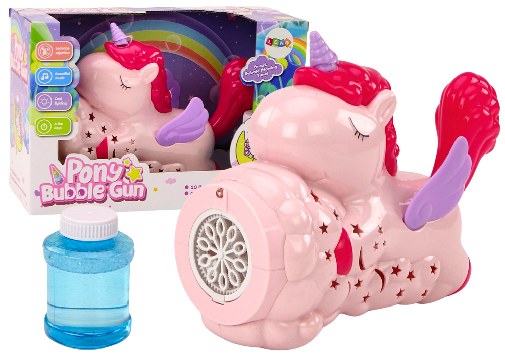 Bubble Machine Unicorn Lights Sounds Pink