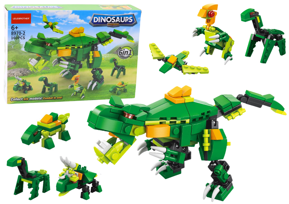 Dinozauru konstruktora komplekts 6in1